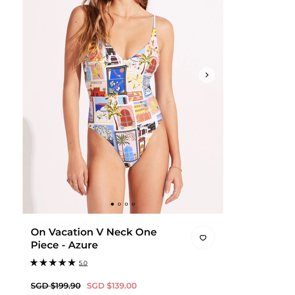 SEAFOLLY On Vacation V-Neck One Piece Bathing Suit - Picture 15 of 15